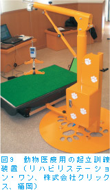 図9　動物医療用の起立訓練装置（リハビリステーション・ワン、株式会社クリックス、福岡）