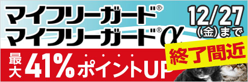 ＼最大41%ポイント還元!／【マイフリーガード・マイフリーガードαキャンペーン】12/27(金)まで